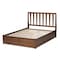 Baxton Studio Raurey Modern Walnut Finished Queen Size Storage Platform Bed 146-8199 - alternate 5